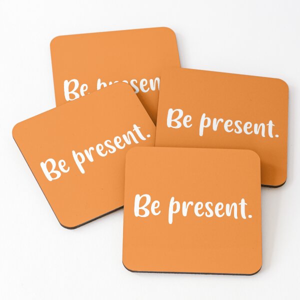 Item preview, Be Present (Orange BG) designed and sold by FilipeFerreira.