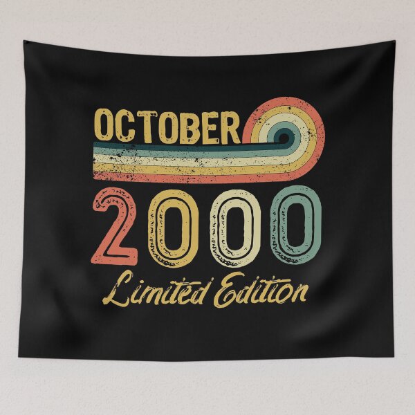 Item preview, Retro Vintage 21st Birthday - Born in October 2000 designed and sold by meedTee.