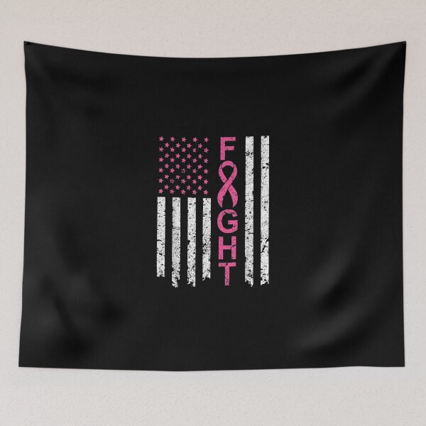 Artikelvorschau, Brustkrebsbewusstsein Amerikanische Flagge Distressed TS entworfen und verkauft von JasonNathaya.
