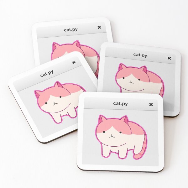Item preview, Cat.py - Meow - Pink & White designed and sold by AwesomeFanArts.