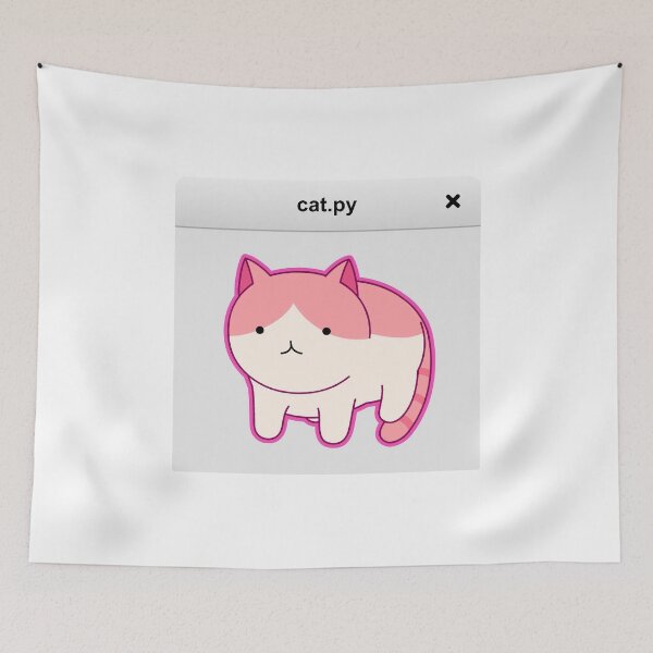 Item preview, Cat.py - Meow - Pink & White designed and sold by AwesomeFanArts.