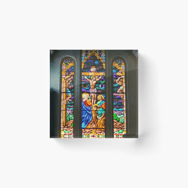 Item preview, Jesus Christ on the Cross Stained Glass designed and sold by AnimaChristi.