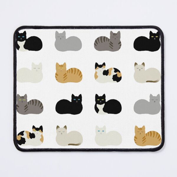 Aperçu de l'œuvre Cat Loaf 2 - Grille de fond blanc créée et vendue par patternandcraft.