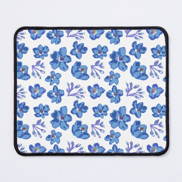 Item preview, Floral blue pattern designed and sold by stavina.