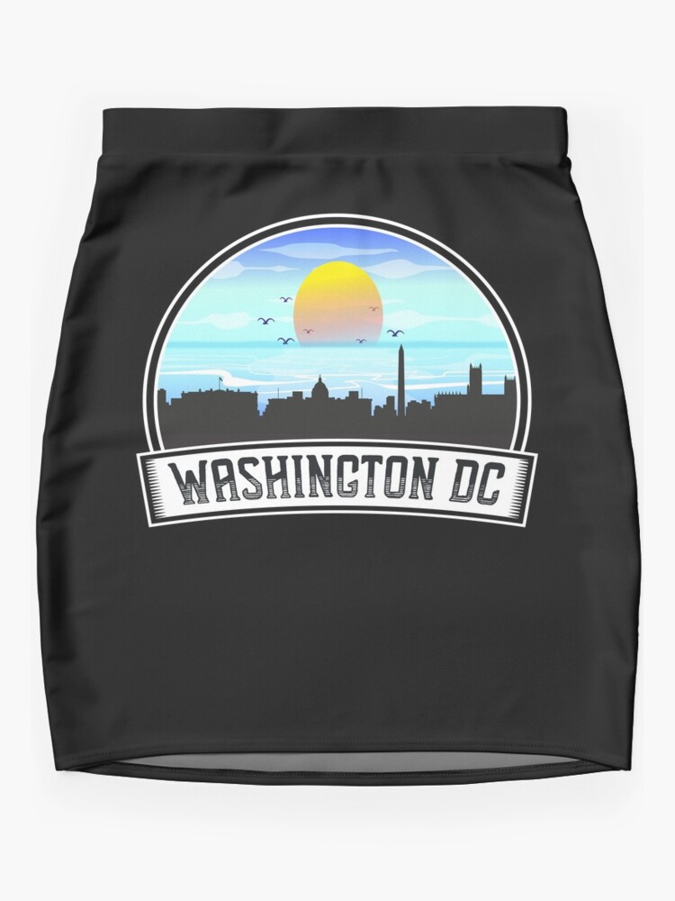 Disover Washington DC Washington USA Skyline Vintage Sunset Travel Souvenir Mini Skirt