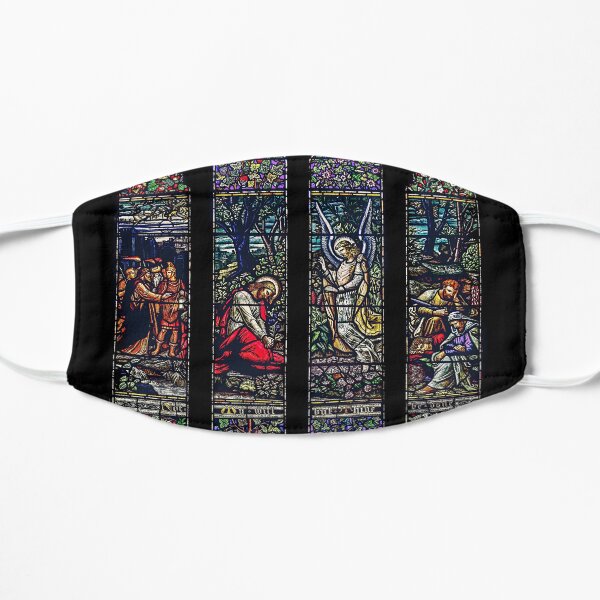 Christ in Gethsemane Stained Glass Flat Mask