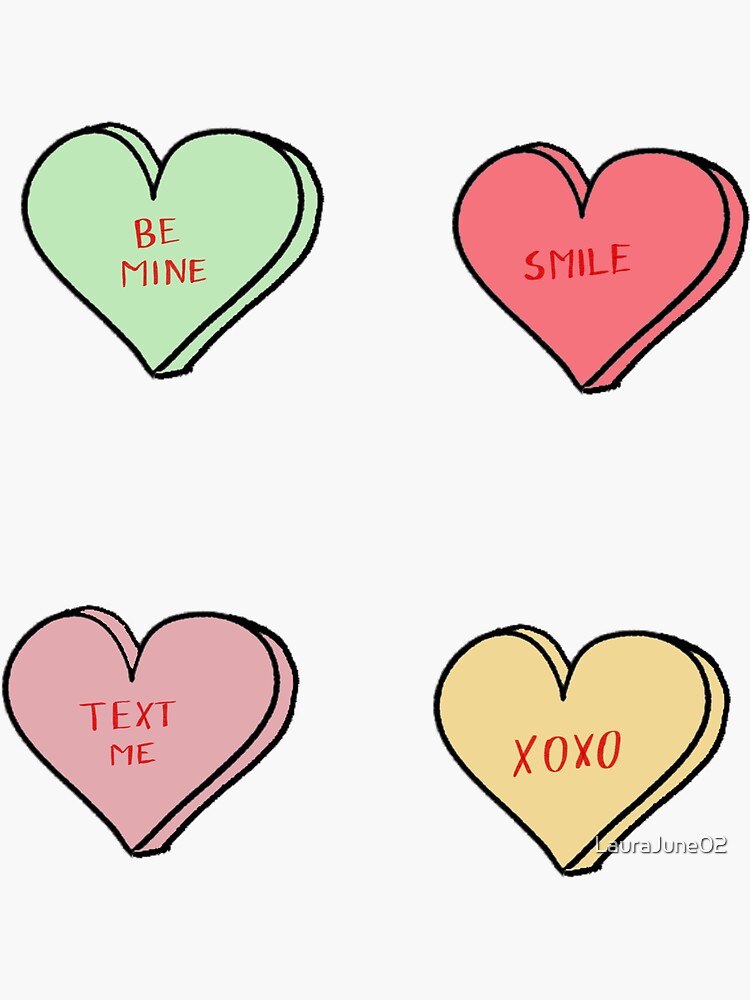 Candy Heart Stickers