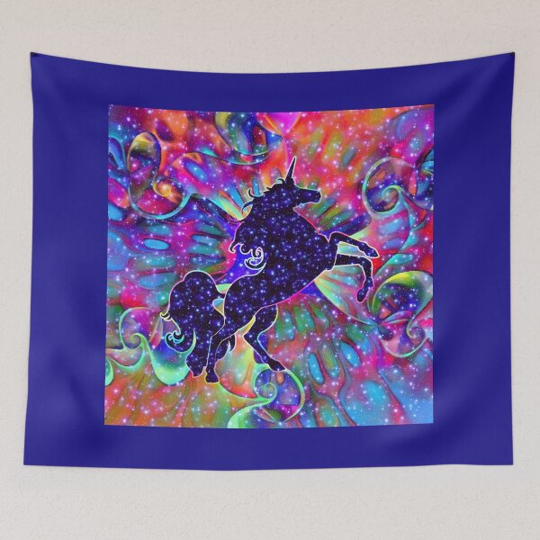 Item preview, UNICORN OF THE UNIVERSE Fractal multicolored designed and sold by EDDArt.