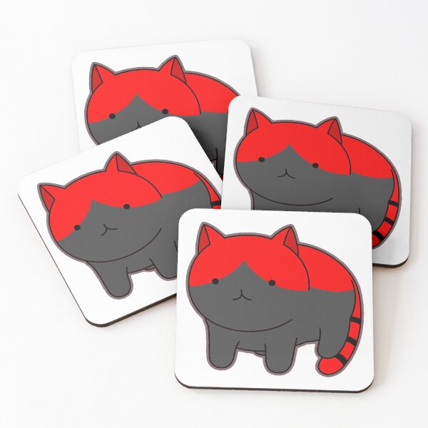 Item preview, Cat - Meow - Red & Dark Gray designed and sold by AwesomeFanArts.
