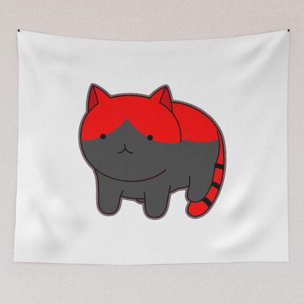 Item preview, Cat - Meow - Red & Dark Gray designed and sold by AwesomeFanArts.