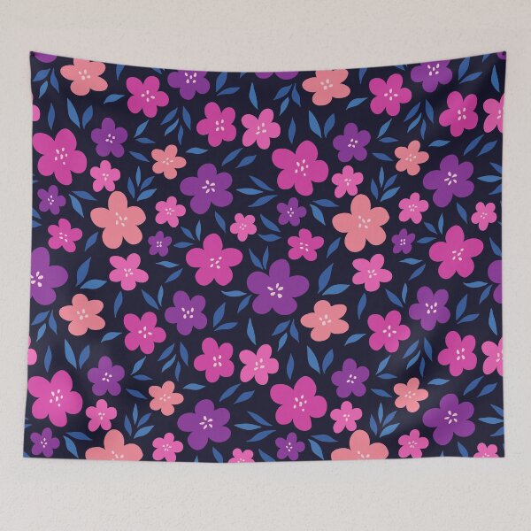 Item preview, pink,purple and peach small floral pattern designed and sold by Floralsharry.