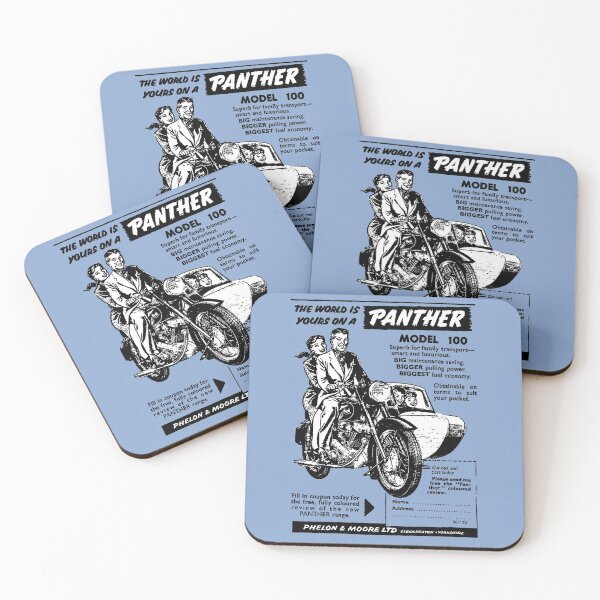 Item preview, PANTHER MOTORBIKE AND SIDECAR - ADVERT designed and sold by ThrowbackAds.