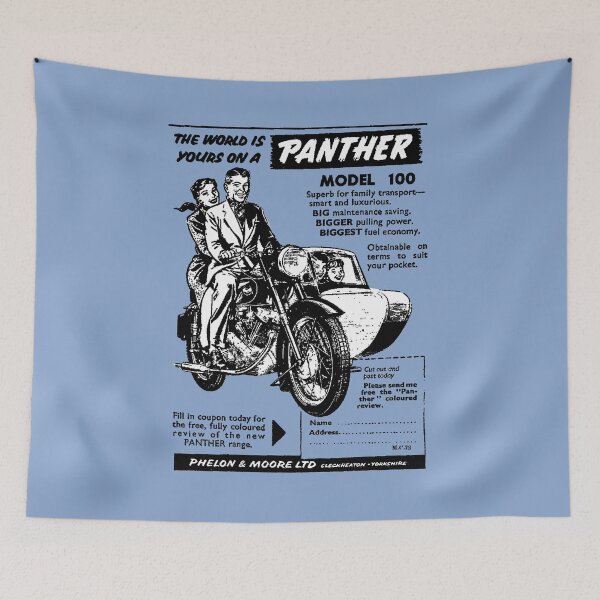 Item preview, PANTHER MOTORBIKE AND SIDECAR - ADVERT designed and sold by ThrowbackAds.