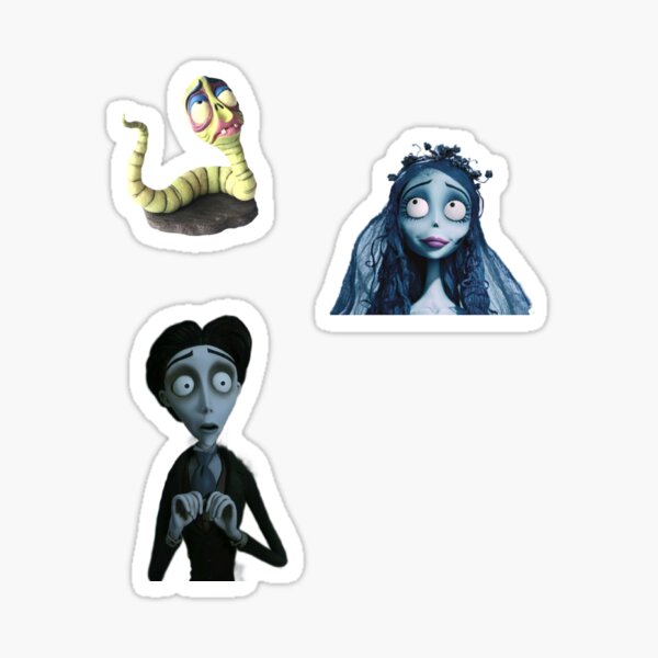 "corpse bride characters pack" Sticker for Sale by Swift-stuff | Redbubble