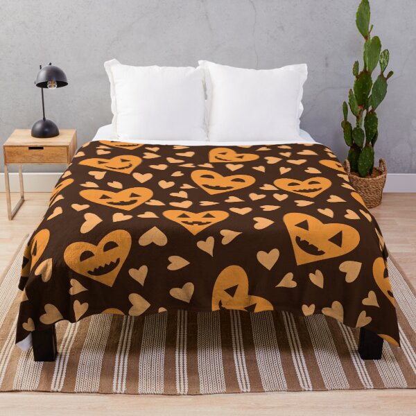 Item preview, Halloween Pumpkin face in heart shapes pattern designed and sold by Yasminepatterns .
