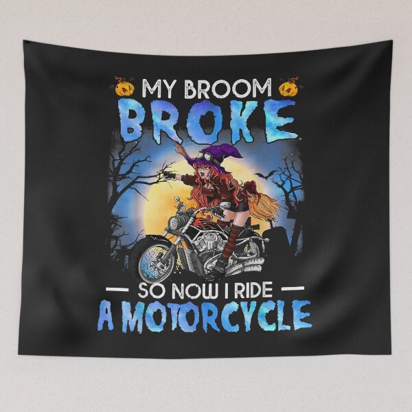 Item preview, Happy Halloween. broke a motorcycle classic T shirt designed and sold by TalbotElizabeth.