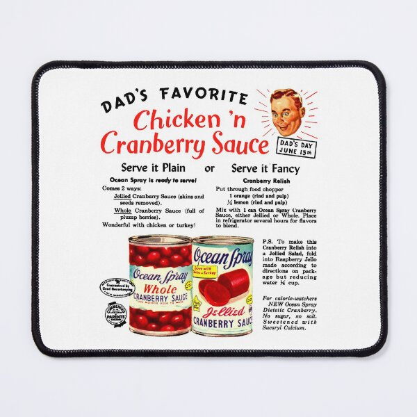 Item preview, CHICKEN 'N CRANBERRY SAUCE - RECIPE /ADVERT designed and sold by ThrowbackAds.