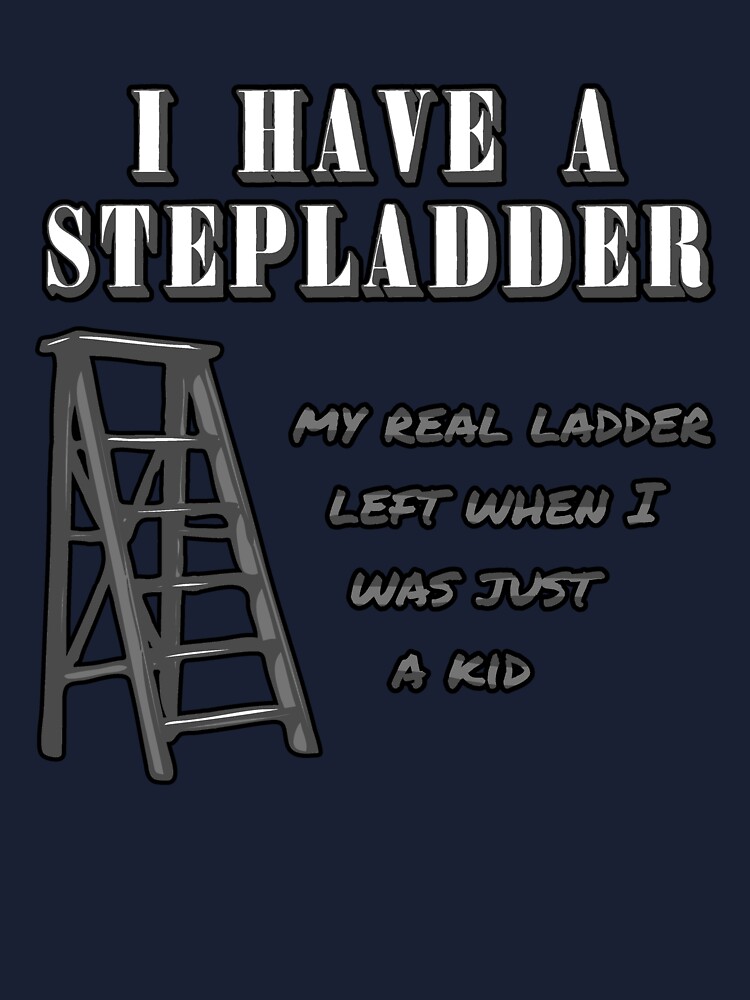 I have a stepladder - my real ladder left funny pun Dad joke Kids