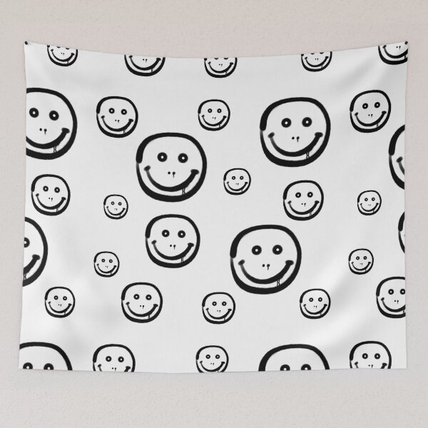 Item preview, Smiley Face Wallpaper Pattern Retro Vintage Design designed and sold by D-Shirt-More.