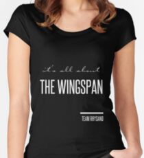es geht nur um die Spannweite Tailliertes Rundhals-Shirt