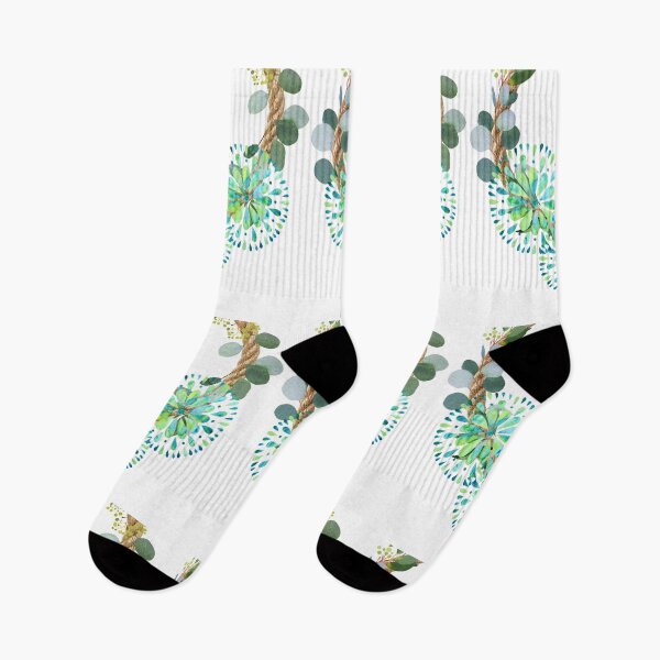 Artikelvorschau, Grüne und blaue weiche Pastellfarben Festliche Kranz Seil Natur Mandala Halskette sehen aus wie Illusion. Alles in einem Design. entworfen und verkauft von AccessMyself.