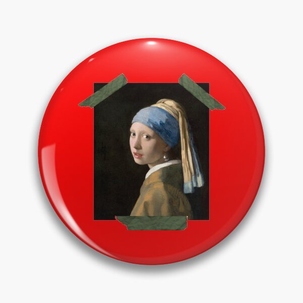 Item preview, Girl With A Pearl Earring Art T-Shirt Taped Design designed and sold by D-Shirt-More.