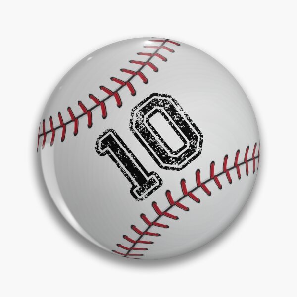 Item preview, Baseball ball number 10, ten  designed and sold by TheCultStuff.