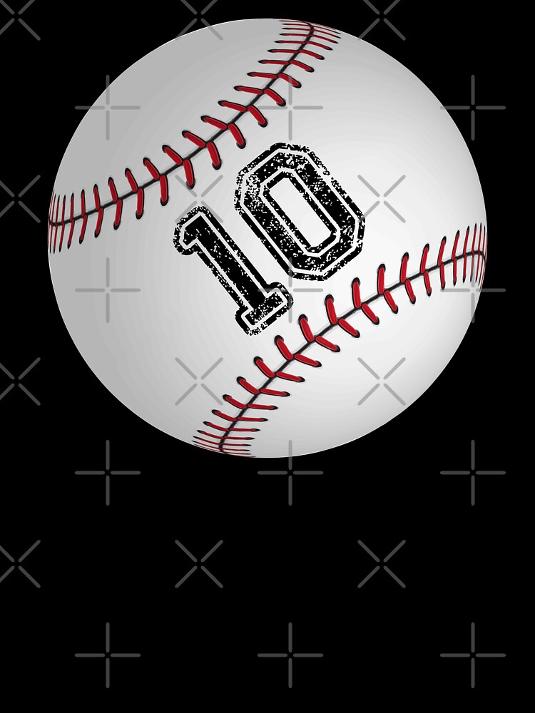 Baseball Jersey Number #10 Ten No 10 Game Play Fun Ball