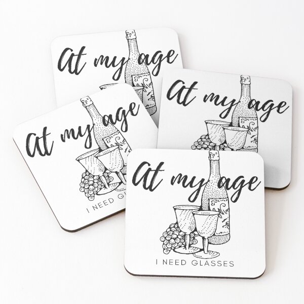 Item preview, At my age I need glasses wine designed and sold by OpenArt.