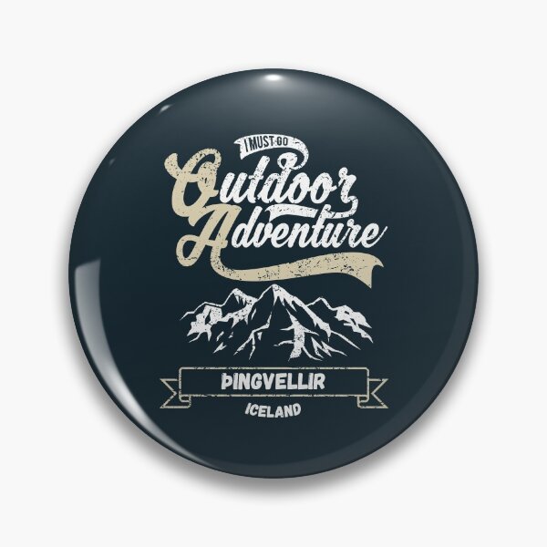 Item preview, Þingvellir Thingvellir in Iceland, Europe - Vintage Mountain Outdoor Adventure Logo designed and sold by Vintage-TM.