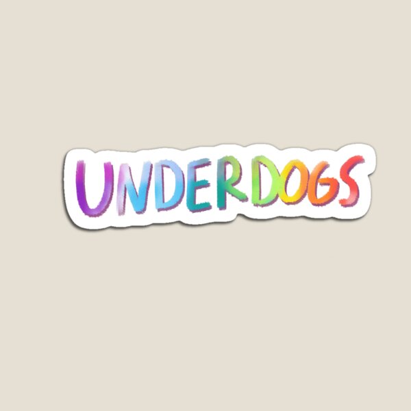 Item preview, Underdogs (text) sticker designed and sold by CaramelKoala.