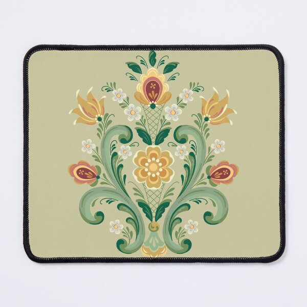 Item preview, Rosemaling Green and Gold designed and sold by Barbara Pixton.