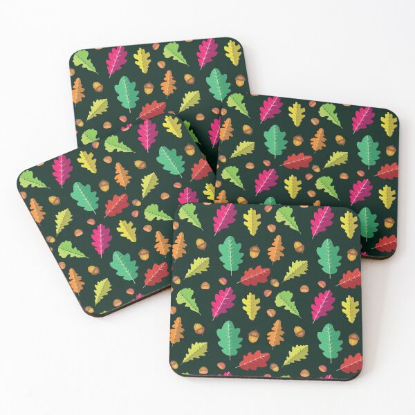 Item preview, Beautiful oak autumn  leaves pattern with chestnuts and acorns  designed and sold by Yasminepatterns .