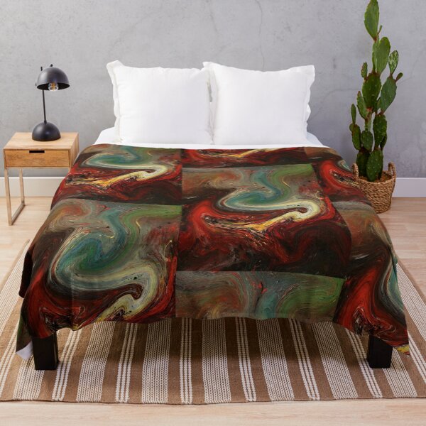 Item preview, Red Green Fluid Marble Colorful Holographic Abstract Present For Artist Friend designed and sold by Aymanclothings.