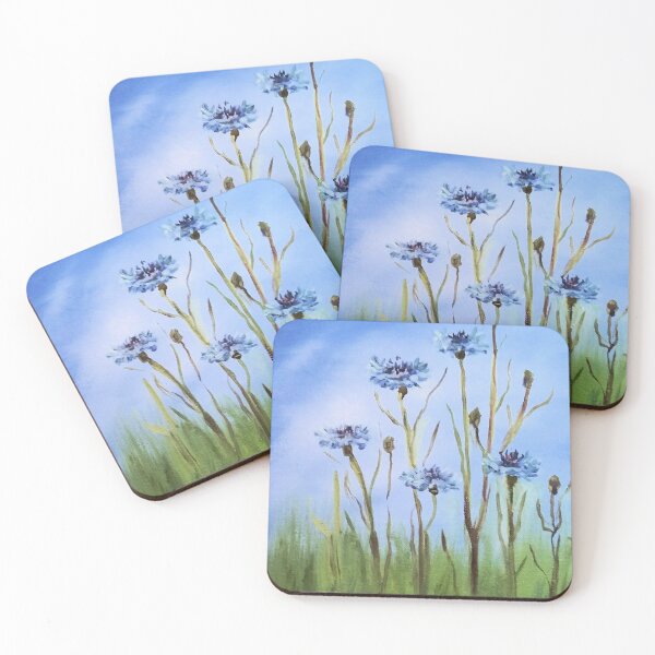Item preview, Cornflowers by CarolAnnsArt Original Art Wild Flower Art Field Flowers designed and sold by CarolAnnsArt.