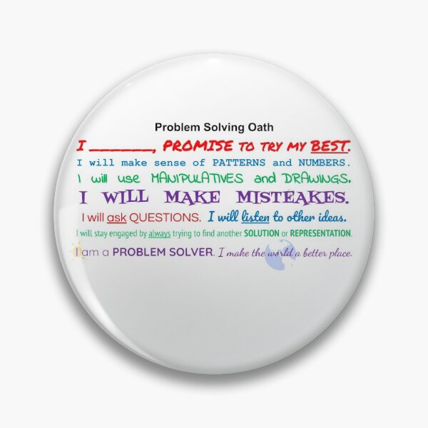 Item preview, Problem Solving Oath designed and sold by Theresa Wills.