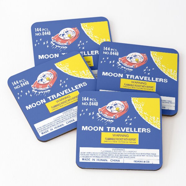 Item preview, MOON TRAVELLERS BOTTLE ROCKET - PACKAGING designed and sold by ThrowbackAds.