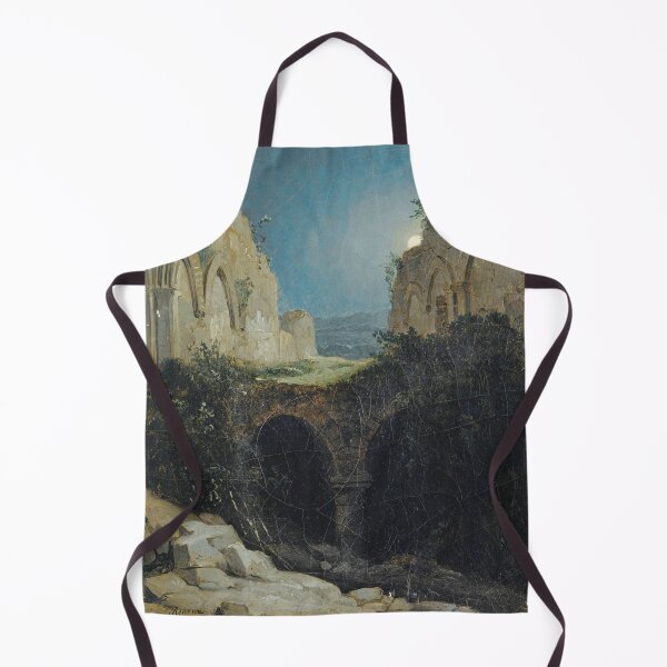 Item preview,  Nocturnal Landscape with the Ruins of a Church - Charles-Caïus Renoux designed and sold by Vintage Designs +.