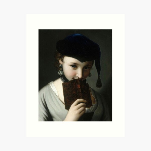 Aperçu de l'œuvre Jeune fille au Livre (18e siècle) - Pietro Antonio Rotari créée et vendue par SALON DES ARTS.
