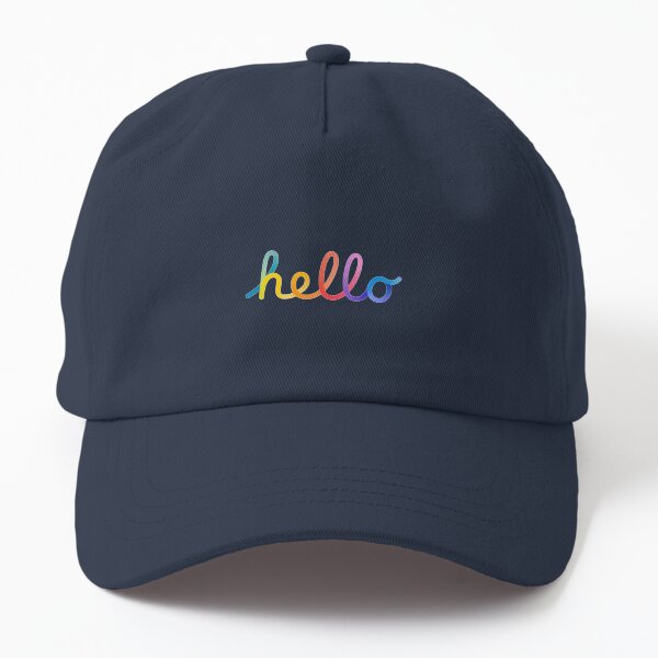 hello Spring Loaded rainbow Dad Hat