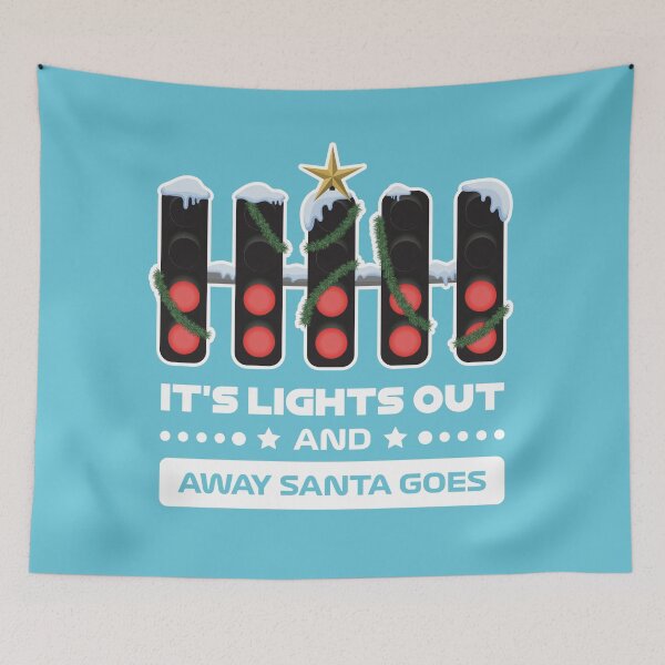 Item preview, It's Lights Out and Away Santa Goes! - Xmas Collection (Blue BG) designed and sold by FilipeFerreira.