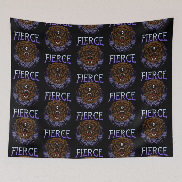 Item preview, Purple Fierce Snarling Brown Grizzly Bear  designed and sold by Zurickdesigns.