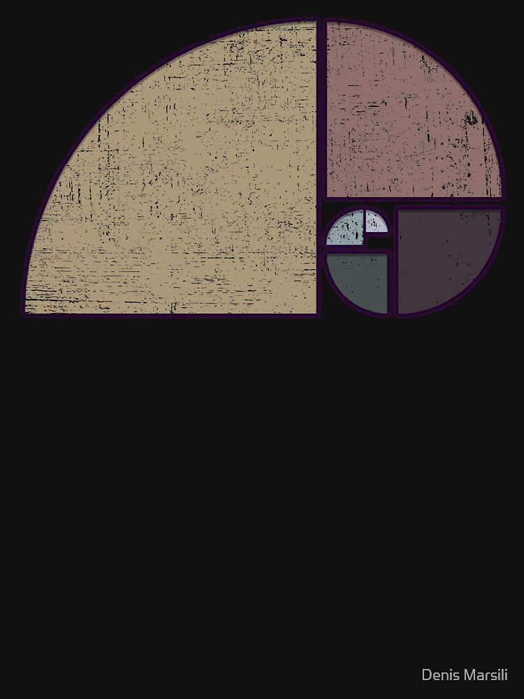 Thumbnail 7 of 7, Essential T-Shirt, Fibonacci - The Golden Spiral in Geometry with Earth tones designed and sold by ddtk.