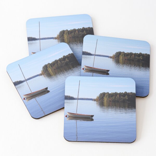 Item preview, The empty sail boat in the middle of the lake designed and sold by IraNiva.