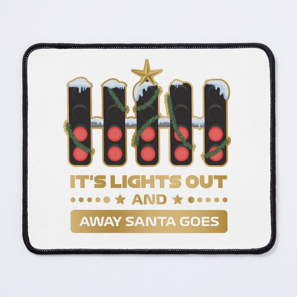 Item preview, It's Lights Out and Away Santa Goes! - Xmas Collection (White BG - Gold) designed and sold by FilipeFerreira.