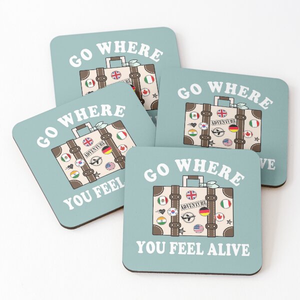 Item preview, Vintage Suitcase Travel Adventure Flags | Go Where You Feel Alive designed and sold by JooArtPrints  ★★★★★.