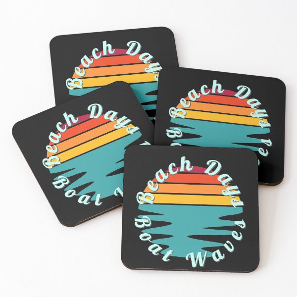 Item preview, Beach Days Boat Waves Retro Sunset designed and sold by Zurickdesigns.