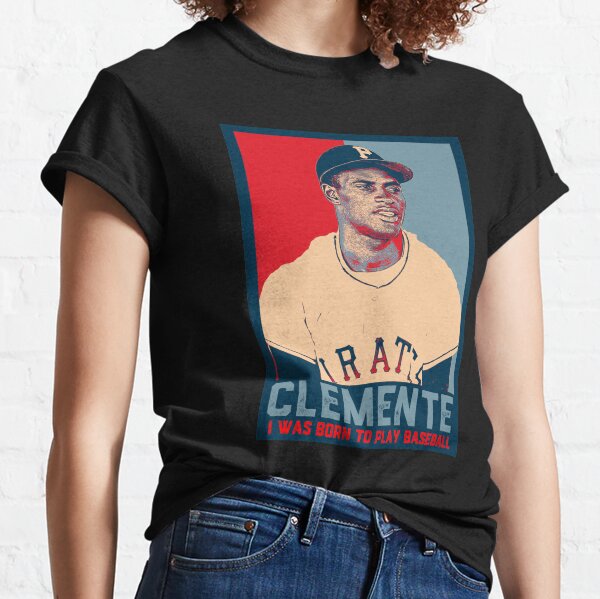 Roberto Clemente Pirates Name and Number Short Sleeve Fashion T Shirt