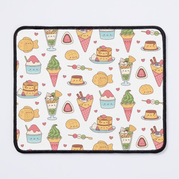 Item preview, Cute Japanese Desserts Doodle Pattern designed and sold by rustydoodle.