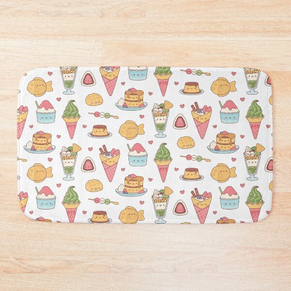 Item preview, Cute Japanese Desserts Doodle Pattern designed and sold by rustydoodle.